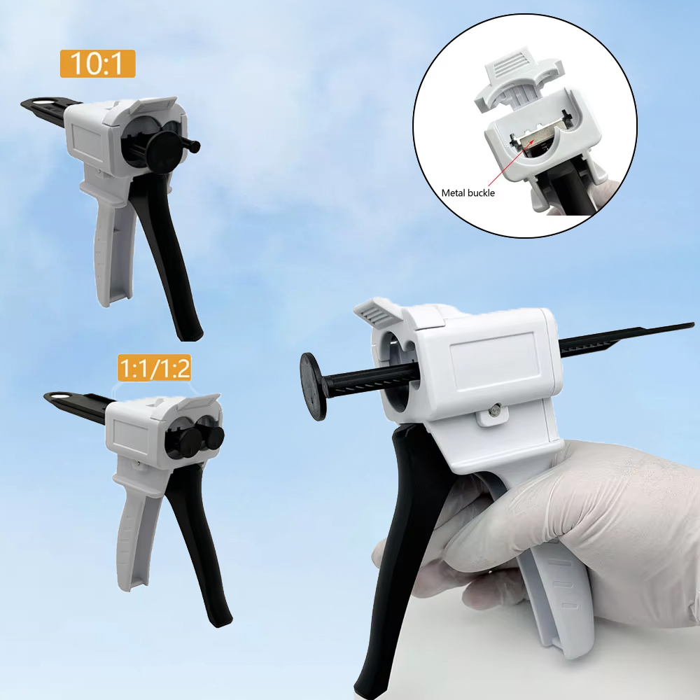 Caulking Gun Dispensing - الانطباع الأسنان خلط صينية مطاطية من
