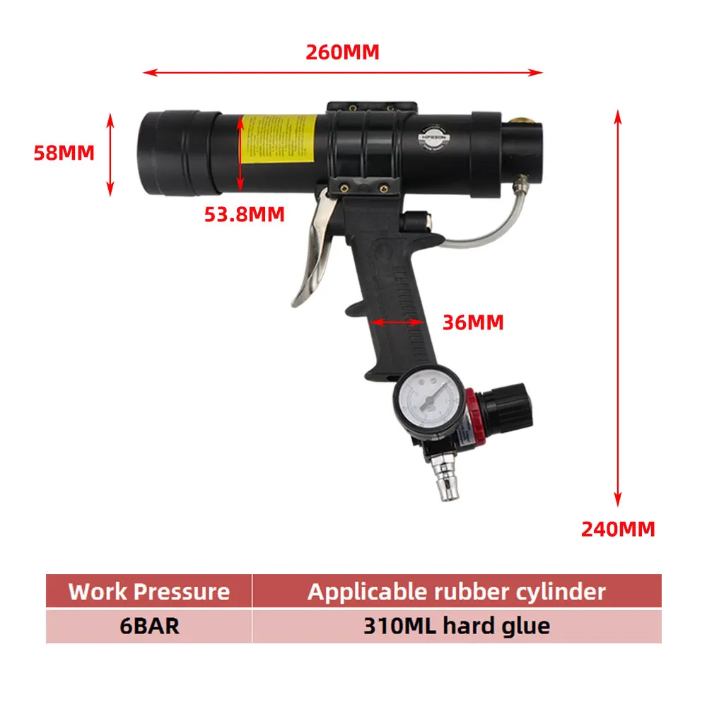 310 مللي بندقية السد موزع خرطو - مراجعة Caulking Gun Dispensing وسعره