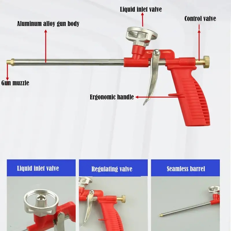 مسدس رش رغوة معدني احترافي شدي - مراجعة Caulking Gun Dispensing وسعره