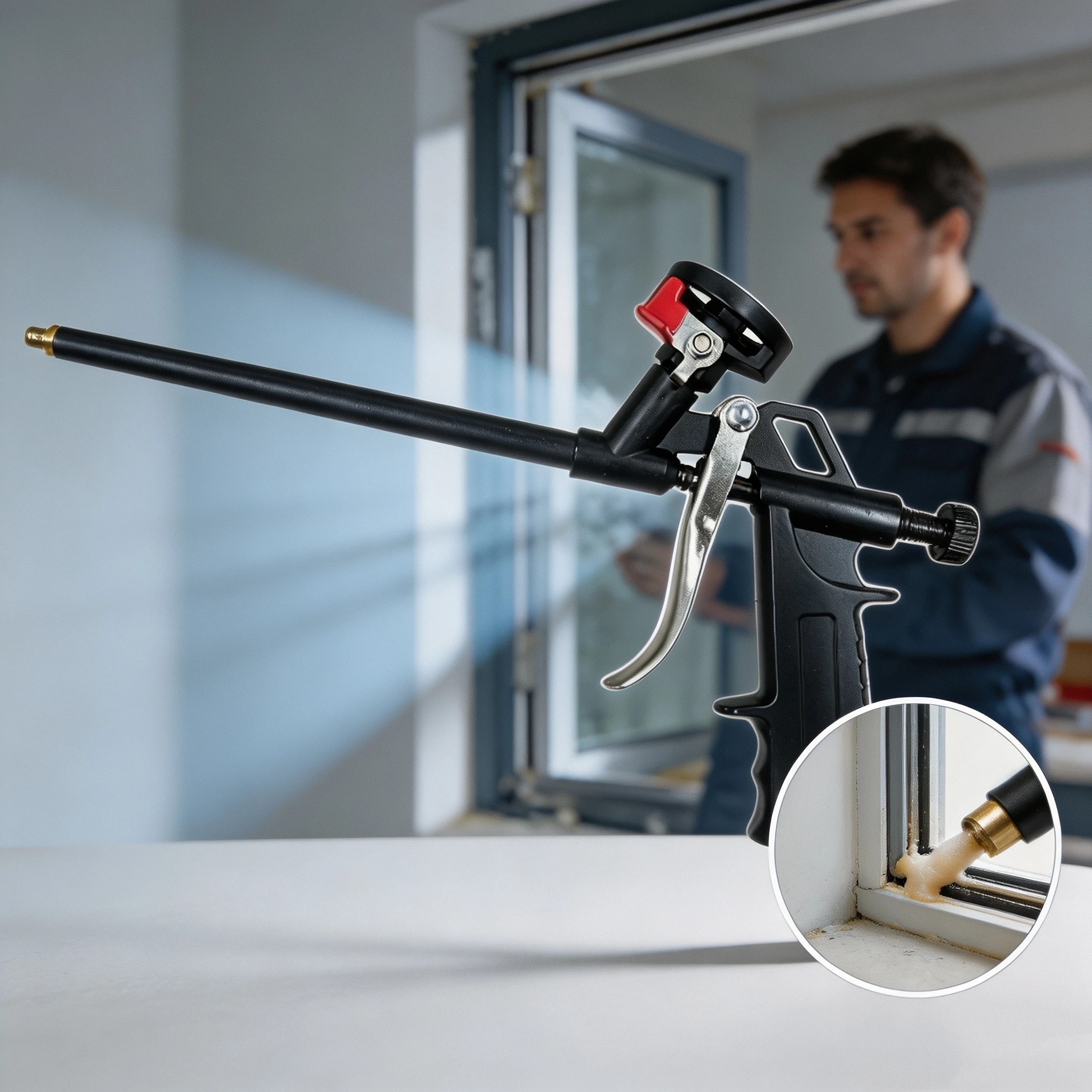 مسدس رش رغوة التوسعة الاحترافي - مراجعة Caulking Gun Dispensing وسعره