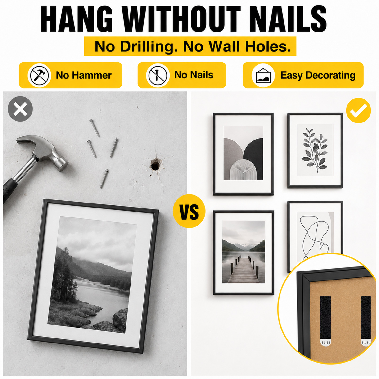 شرائط تعليق الصور بدون ضرر، شر - مراجعة Picture Hanging Strip وسعره