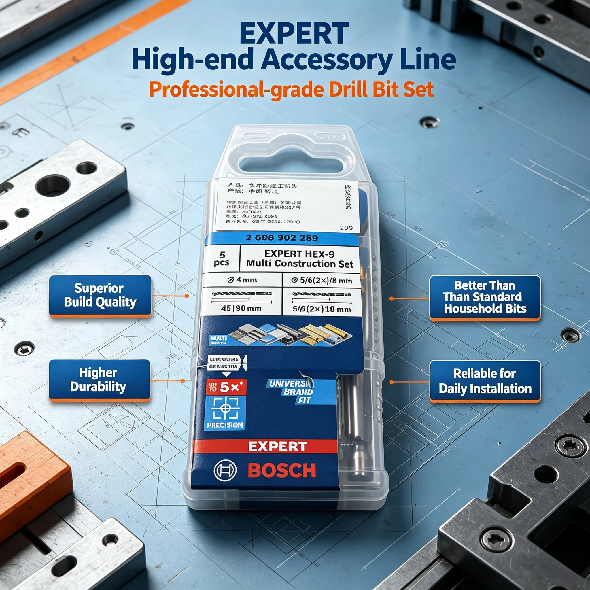 بوش 2608902289 إكسبرت هيكس-9 م - مراجعة Drill Bit Set وسعره